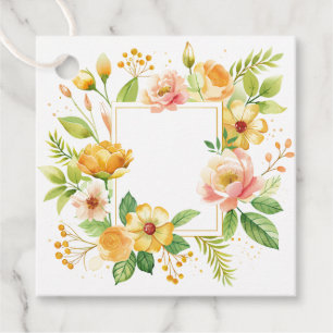 Floral Print Gift Tag Geschenkanhänger