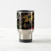 Floral Print insulted Travel Mug Reisebecher (Mittel)