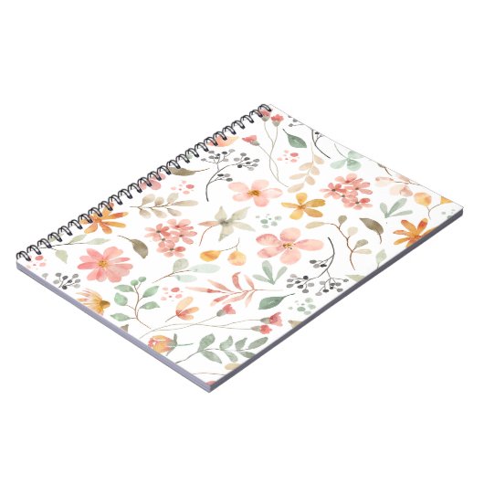 Floral Print Notebook Notizblock (Linke Seite)