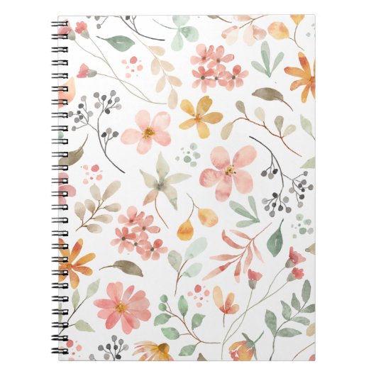 Floral Print Notebook Notizblock (Vorderseite)