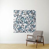 Floral print. Ornament Natural curves. Pattern Wandteppich (Beispiel (Horizontal))
