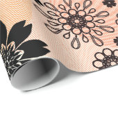 Floral Print Pop Muster Niedlich Girly Boho Hippie Geschenkpapier (Rolleneckpunkt)