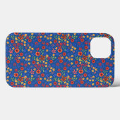 Floral Print Retro auf Blue Case Mate iPad Fall (Rückseite (Horizontal))