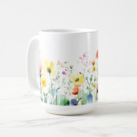 Floral Print Romantisches Geschenk 🌹 Kaffeemaschi Kaffeetasse (Vorderseite Links)