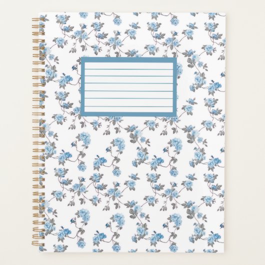 floral print Spiral Notebook planner Planer (Vorderseite)