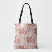 Floral Print Tote Bag, Stilvolles Design der Blume Tasche (Vorderseite)