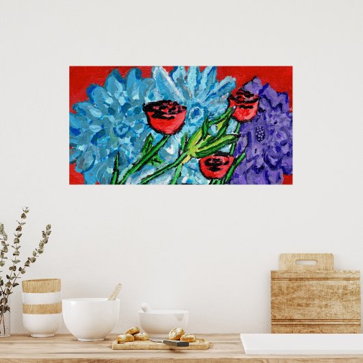 Floral Print, Value Poster  (Semi-Gloss) (Küche)