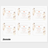 Floral Product Packaging Labels White Rose Gold Quadratischer Aufkleber (Blatt)