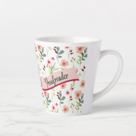 Floral Proofreader Latte-Tasse Milchtasse