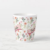 Floral Proofreader Latte-Tasse Milchtasse (Vorderseite)