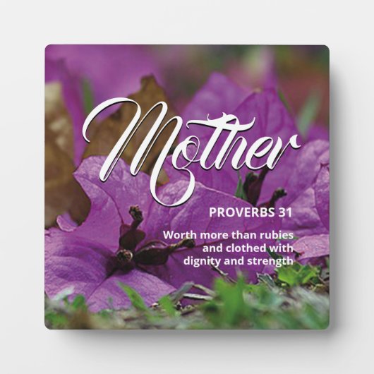 Floral PROVERBS 31 MUTTER Christlich Fotoplatte (Vorderseite)
