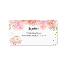 Floral Pumpkin Address Label Adressaufkleber
