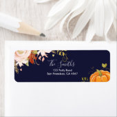 Floral Pumpkin Address Labels Herbst Neutral (Insitu)