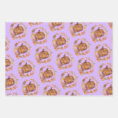 Floral Pumpkin - Autumnal Elegance Geschenkpapier Set (Vorderseite 3)