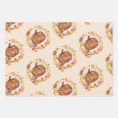 Floral Pumpkin - Autumnal Elegance Geschenkpapier Set (Vorderseite 2)