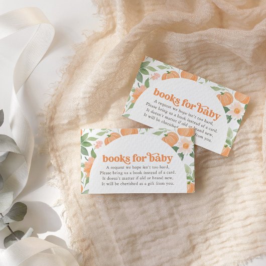 Floral Pumpkin Baby Duschbücher für Babykarten Begleitkarte