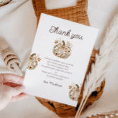 Floral Pumpkin Baby Dusche Danke Karte