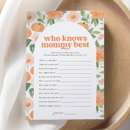 Floral Pumpkin Baby Dusche, die Mommy Best kennt Einladung