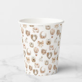 Floral Pumpkin Baby Dusche Pappbecher (Rückseite)