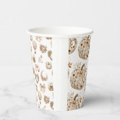 Floral Pumpkin Baby Dusche Pappbecher (Rechts)