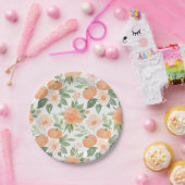 Floral Pumpkin Baby Dusche Pappteller (Party)