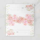 Floral Pumpkin Baby Dusche Platzkarte (Außenseite Aufgefaltet)