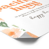 Floral Pumpkin Baby Dusche Schnuller Hunt Sign Poster (Ecke)