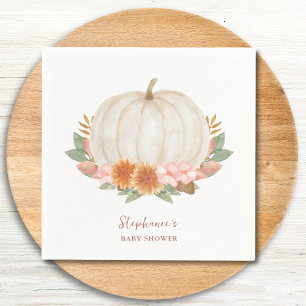 Floral Pumpkin Baby Dusche Serviette