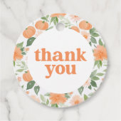 Floral Pumpkin Baby Dusche Vielen Dank Geschenkanhänger (Vorderseite)