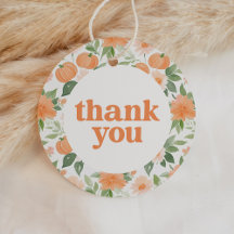 Floral Pumpkin Baby Dusche Vielen Dank