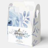 Floral Pumpkin Baby Dusche Watercolor Blue Lilac Geschenkschachtel (Geöffnet)