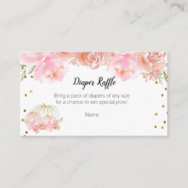 Floral Pumpkin Baby Dusche - Windelwaschkarte Begleitkarte