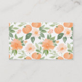 Floral Pumpkin Baby Shooting Registry Card Begleitkarte (Rückseite)