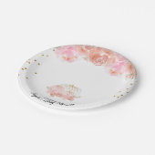 Floral Pumpkin Baby Show Party Paper Teller (Schrägansicht)