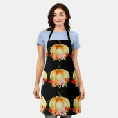 Floral Pumpkin Black Schürze (Getragen)