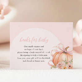 Floral Pumpkin Bow Baby Showbücher für Baby Begleitkarte