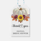 Floral Pumpkin Brautparty Fevor Geschenkanhänger (Vorderseite)