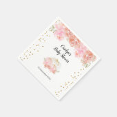 Floral Pumpkin Brautparty Napkin Serviette (Ecke)