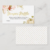 Floral Pumpkin Diaper Raffenkarte Herbst Herbst Begleitkarte (Vorne/Hinten)