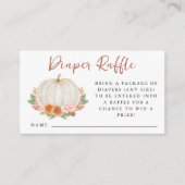 Floral Pumpkin Diaper Raffle Begleitkarte (Vorderseite)