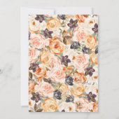 Floral Pumpkin Erntedank Dinner Einladung (Rückseite)