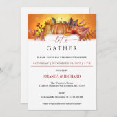 Floral Pumpkin Erntedank Dinner Einladung (Vorne/Hinten)