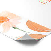 Floral Pumpkin Fall Baby Dusche Begrüßungszeichen Poster (Ecke)