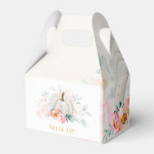 Floral Pumpkin Fall Baby Dusche botanisch Geschenkschachtel (Rückseite)