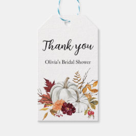 Floral Pumpkin Fall Brautparty Bevorzugung Geschenkanhänger