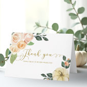 Floral Pumpkin Fall Brautparty Danke, Invita Karte