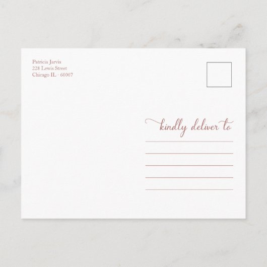 Floral Pumpkin Fall Brautparty Danke Postca Postkarte (Rückseite)