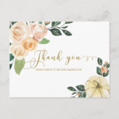 Floral Pumpkin Fall Brautparty Vielen Dank Postkarte (Vorderseite)