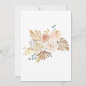 Floral Pumpkin Fall in Liebe Boho Brautparty Einladung (Rückseite)