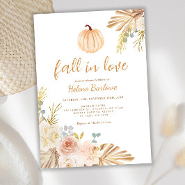 Floral Pumpkin Fall in Liebe Boho Brautparty Einladung